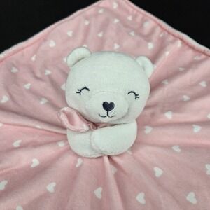 Just One You Carter's Pink Heart Teddy Bear Lovey Plush Security Blanket